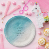 Assiettes En Carton Eau Océan Blue Beach Mariage (Fête)