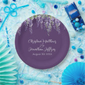 Assiettes En Carton Eau romantique Wisteria sur le violet foncé (Fête)