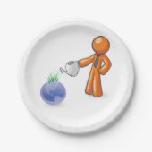 Assiettes En Carton Eau Sur La Terre (Devant)