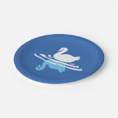 Assiettes En Carton Eaux sereines - Conception Motif de Swan Lake (Angle)