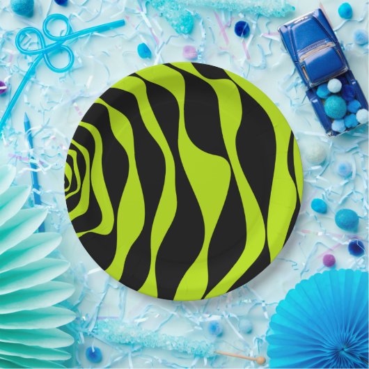 Assiettes En Carton Ebb et flux 4 - Lime vert (Fête)