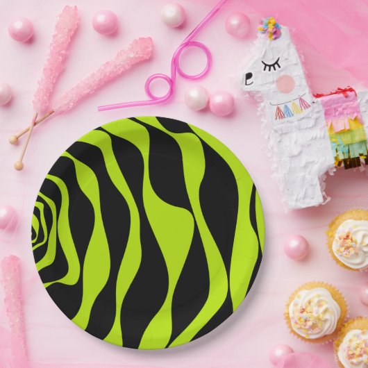 Assiettes En Carton Ebb et flux 4 - Lime vert (Fête)