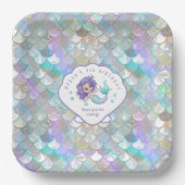 Assiettes En Carton Écailles de sirène Iridescente Coque V1 ID1144 (Recto)