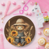 Assiettes En Carton Écart avec tournesol (Fête)