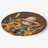 Assiettes En Carton Écart avec tournesol (Angle)