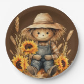 Assiettes En Carton Écart avec tournesol (Devant)