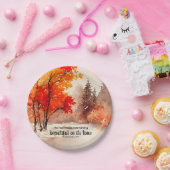 Assiettes En Carton Ecclésiaste 3:11 Verse Bible Automne Aquarelle (Fête)