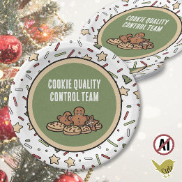 Assiettes En Carton Échange de biscuits de Noël