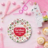 Assiettes En Carton Échange de cookies de Noël (Fête)