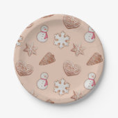 Assiettes En Carton Échange de cookies de Noël (Devant)