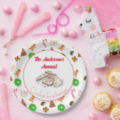 Assiettes En Carton Échange de cookies de Noël aquarelle (Fête)