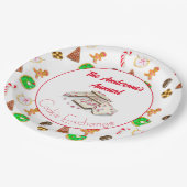 Assiettes En Carton Échange de cookies de Noël aquarelle (Angle)
