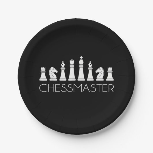 Assiettes En Carton Échecs - Chessmaster (Devant)