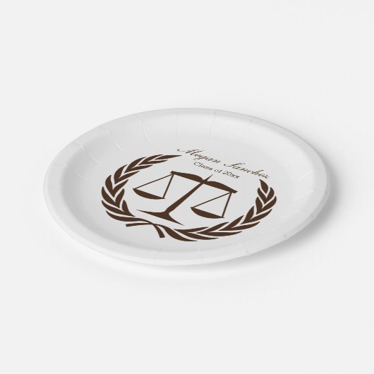 Assiettes En Carton Échelles classiques d'obtention du diplôme d'école (Angle)