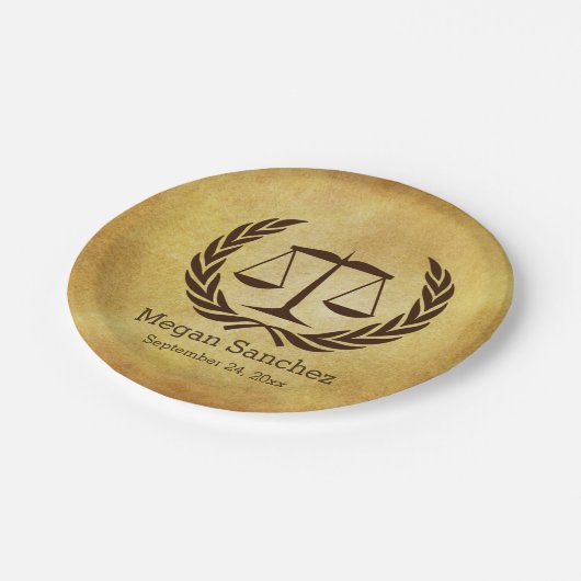 Assiettes En Carton Échelles classiques d'obtention du diplôme d'école (Angle)