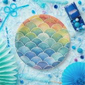 Assiettes En Carton Échelles de sirène (Fête)