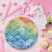 Assiettes En Carton Échelles de sirène (Fête)