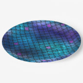 Assiettes En Carton Échelles de sirènes de Parties scintillant Ombre (Angle)