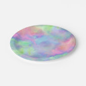 Assiettes En Carton éclaboussure d'aquarelle opale : (Angle)