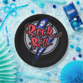 Assiettes En Carton Éclair de roche et de rouleau (Fête)