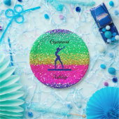 Assiettes En Carton Éclairage de faisceau de gymnastique (Fête)