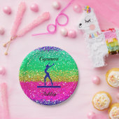 Assiettes En Carton Éclairage de faisceau de gymnastique (Fête)