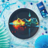 Assiettes En Carton Éclairage Liquide (Fête)