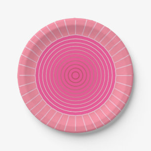 Assiettes En Carton Éclat de soleil géométrique moderne - Teintes de r