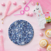 Assiettes En Carton Éclats de guépards bleus (Fête)