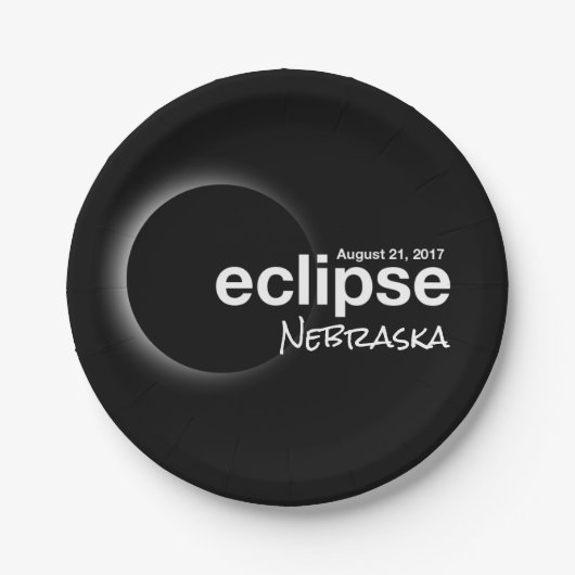 Assiettes En Carton éclipse 2017 Nebraska (Devant)