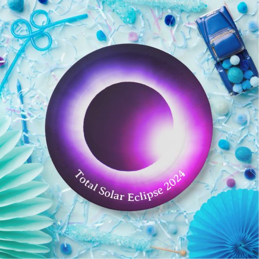 Assiettes En Carton éclipse solaire 2024, 8 avril (Fête)