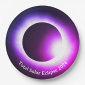 Assiettes En Carton éclipse solaire 2024, 8 avril (Devant)