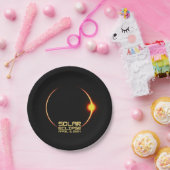 Assiettes En Carton Éclipse solaire 8 avril 2024 (Fête)