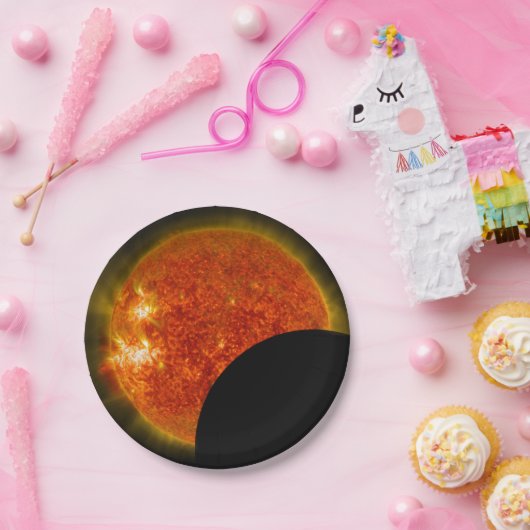 Assiettes En Carton Éclipse solaire en cours (Fête)