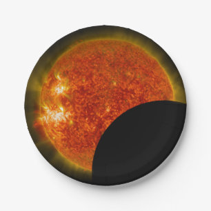 Assiettes En Carton Éclipse solaire en cours