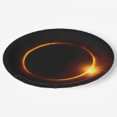 Assiettes En Carton Éclipse solaire Sun foncé et lune (Angle)