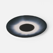 Assiettes En Carton Éclipse solaire totale en noir et blanc (Angle)
