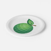 Assiettes En Carton Eco Globe Fruit Green Earth Leaf Sphere (Angle)