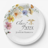 Assiettes En Carton École de soins infirmiers fleurs sauvages | Catégo (Devant)