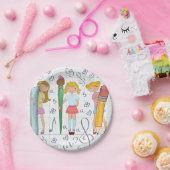 Assiettes En Carton Écolières avec papeterie scolaire surdimensionnée (Fête)