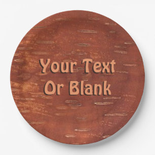 Assiettes En Carton Écorce de Birch Intérieur