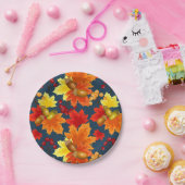 Assiettes En Carton Écornes D'Automne Et Feuilles De Chêne (Fête)