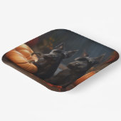 Assiettes En Carton Écossais Terrier Chiot Automne Citrouille délice (Angulaire)