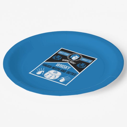 Assiettes En Carton Ecosse Burns Night (Angle)