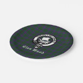 Assiettes En Carton Ecosse Clan Wood Crest & Tartan (Angle)