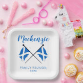 Assiettes En Carton Ecosse Drapeaux Famille Réunion (Fête)