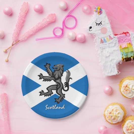 Assiettes En Carton Ecosse plaques, Rampant, Lion, Drapeau écossais (Fête)