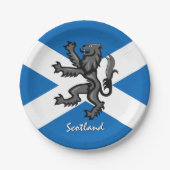 Assiettes En Carton Ecosse plaques, Rampant, Lion, Drapeau écossais (Devant)