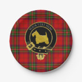 Assiettes En Carton Ecosse Terrier Clan Crest  (Devant)
