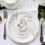 Assiettes En Carton Écouter bientôt petit baby shower de printemps ois<br><div class="desc">En éclosion bientôt petit oiseau à l'intérieur du baby shower de ressort d'oeuf personnalisées vaisselle modèle assiettes de papier. Couleurs scandinaves,  neutres pour les genres,  agréables pour les fonctions printanières.</div>